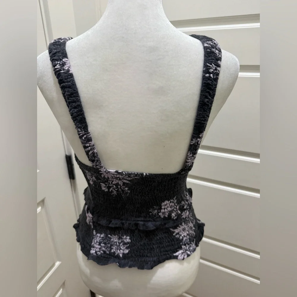 Free People Intimately. Hannah Printed Smocked Tank Top. Size XS.